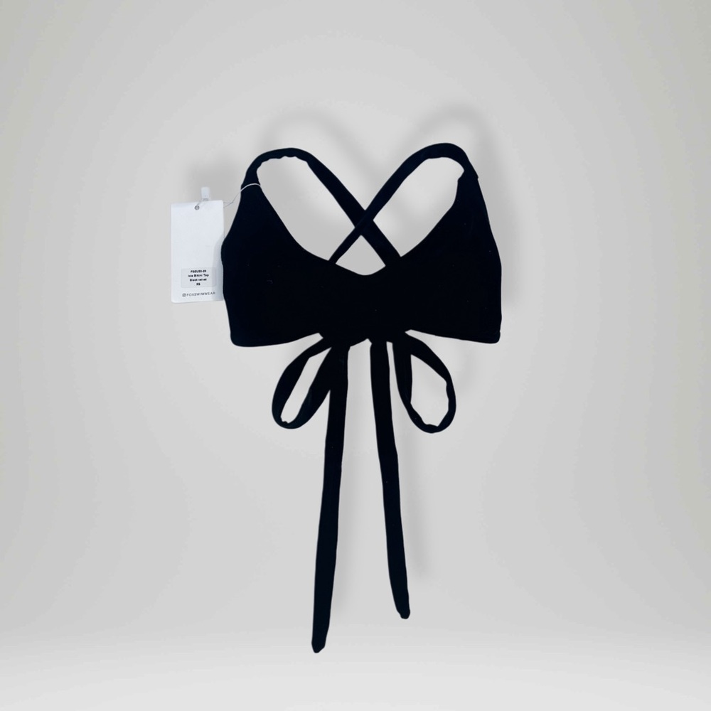 NWT✨ Fox Swimwear Isla Bikini Top – Black Velvet (XS) ✨